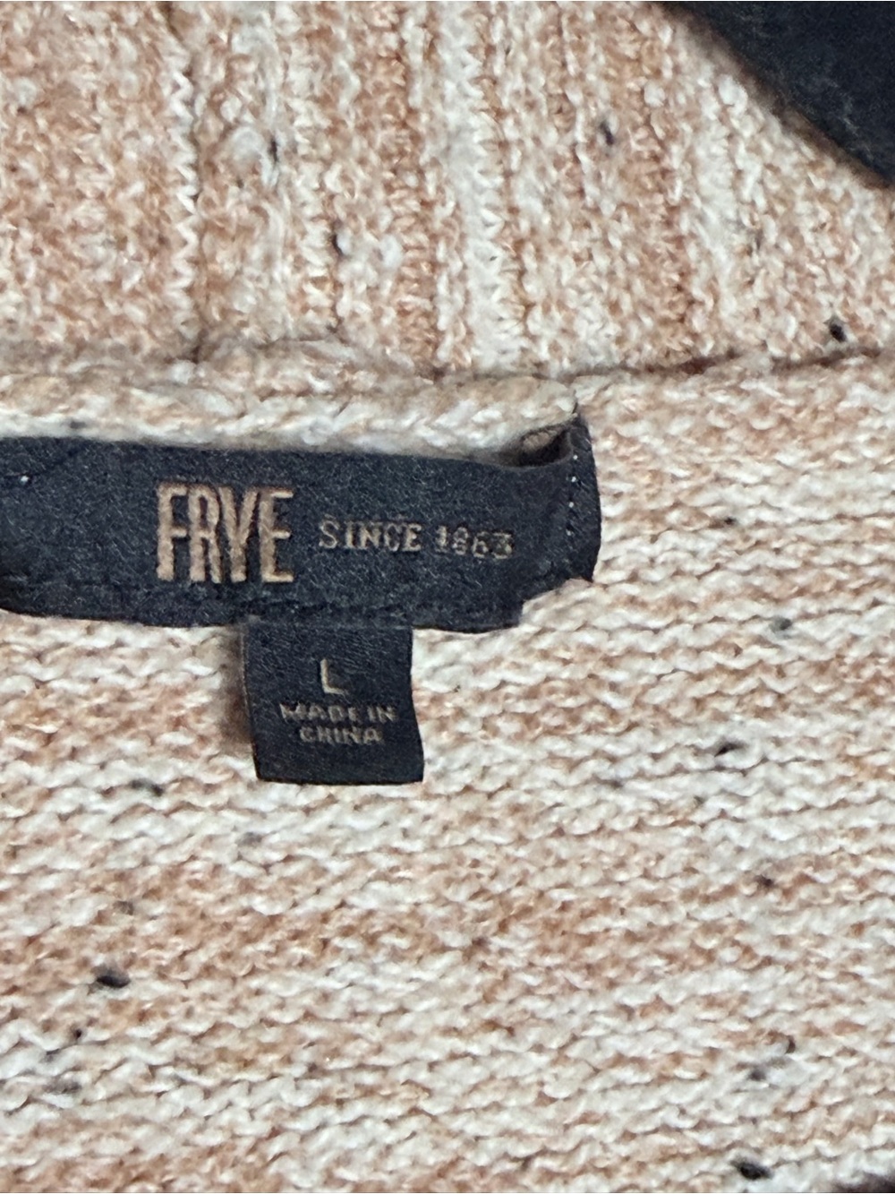 Frye Open-Front Chunky Knit Cardigan in Peach-Marl - Picture 2 of 7